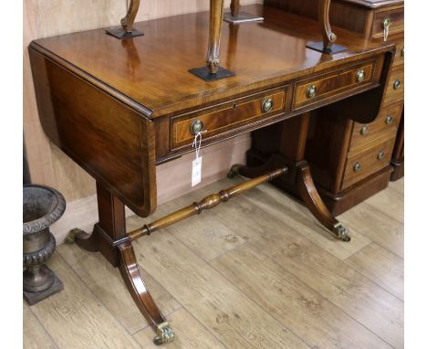 A Regency style mahogany sofa table W.93cm