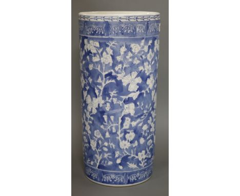 A Chinese blue and white stick stand height 47cm