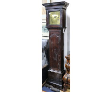 A Samuel Roberts, Llansair, oak longcase clock W.54cm