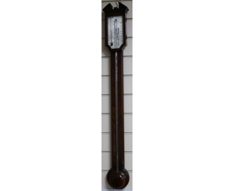 A George III stick barometer W.13cm