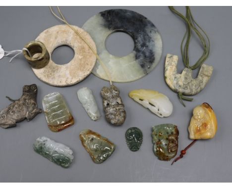 A collection of Chinese jade etc.