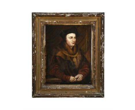 AFTER HANS HOLBEIN THE YOUNGERPortrait of Sir Thomas MoreOil on canvas, 37 x 29cm
