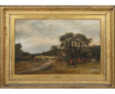 K. UGARD (20TH CENTURY) In Full Cry - A Hunting SceneSigned and dated 1996Oil on canvas, 49.5 x 75cm