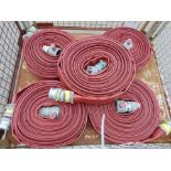 5 x Angus 64mm x 23m Layflat Fire Hoses with Couplings