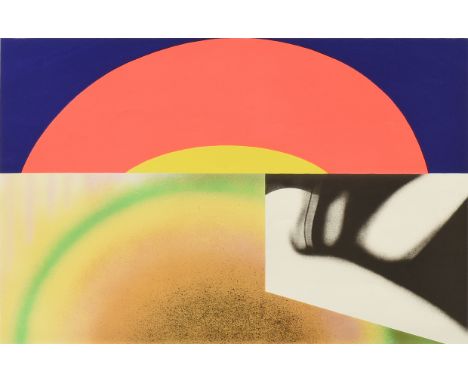 JAMES ROSENQUIST (American 1933-2017) A PRINT, "Brighter Than the Sun," 1972, eight-color lithograph, signed and dated L/R in