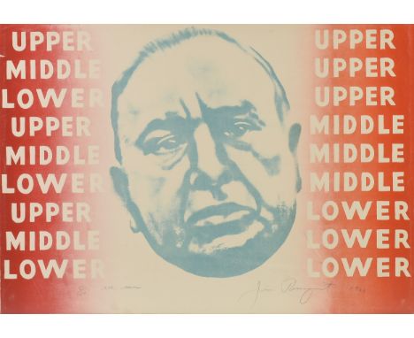 JAMES ROSENQUIST (American 1933-2017) A PRINT, "See-Saw, Class Systems," 1968, lithograph in colors on Arches paper, signed a