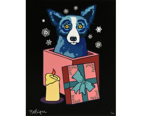 GEORGE RODRIGUE (American/Louisiana 1944-2013) A PRINT, "Midnight Surprise," color serigraph on paper, signed L/R, "Rodrigue,