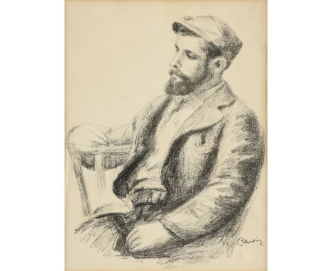 PIERRE-AUGUSTE RENOIR (French 1841-1919) A PRINT, "Louis Valtat," PARIS, 1904-1919, lithograph on cream laid deckle edge pape