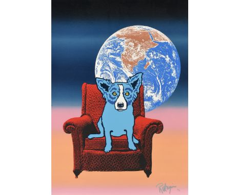 GEORGE RODRIGUE (American/Louisiana 1944-2013) A LIMITED EDITION PRINT, "Space Chair Variegated," 1992, color silkscreen on p
