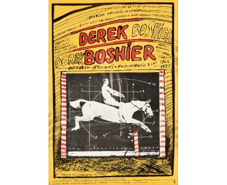 DEREK BOSHIER (English b. 1937) A SIGNED EXHIBITION POSTER, "Photography at Muzeum Sztuki," ÅÃ³DÅ¹, CIRCA 1981, color lithog