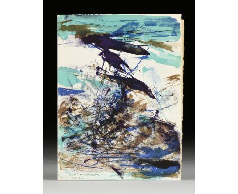 ZAO WOU-KI (Chinese/French b. 1921) A PRINT/BOOK, "Today," 1967, book with lithograph cover, signed and numbered 566/700 L/L 