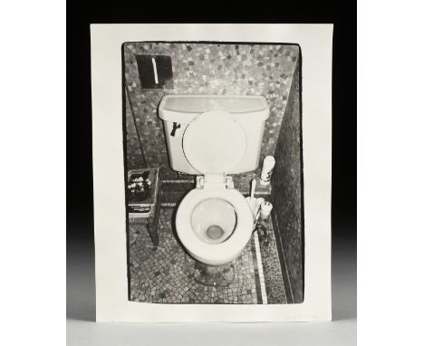 ANDY WARHOL (American 1928-1987) A PHOTOGRAPH, SIGNED, "Toilet with Tesserae," 1975-1981, silver gelatin on photo paper, phot