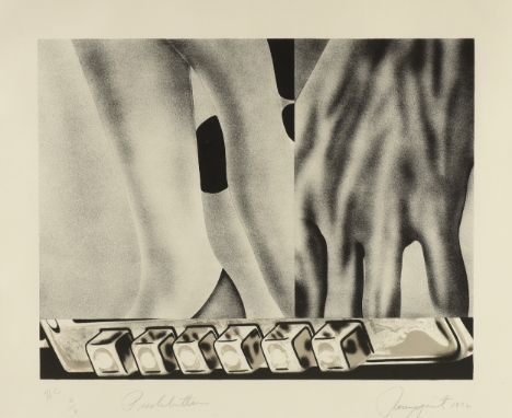 JAMES ROSENQUIST (American 1933-2017) A PRINT, "Pushbutton," 1972, lithograph on paper, signed and dated in margin in pencil 