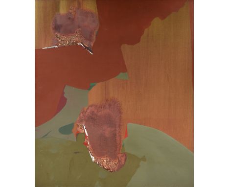 DOROTHY HOOD (American/Texas 1918-2000) A PAINTING, "Tanzania - Copper Light V," oil on canvas, signed U/L, verso a partial p