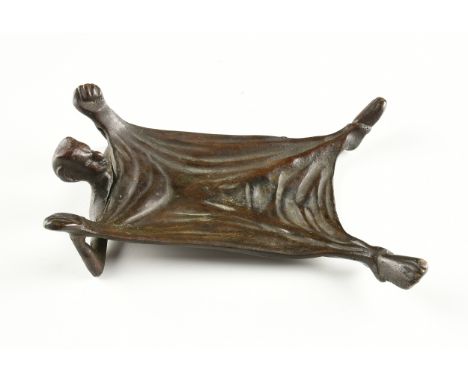 AN AMERICAN BRONZE DEVIL CARD HOLDER, MANUFACTURE ATTRIBUTED TO RUSSELL AND ERWIN, CONNECTICUT, EARLY/MID 20TH CENTURY, heigh
