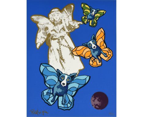 GEORGE RODRIGUE (American/Louisiana 1944-2013) A LIMITED EDITION PRINT, "Angel Baby," color silkscreen on paper, signed in go