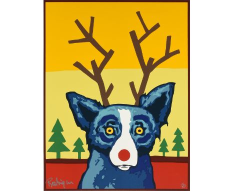 GEORGE RODRIGUE (American/Louisiana 1944-2013) A PRINT, "Truly Rudy," color serigraph on paper, signed L/L, "Rodrigue," and s