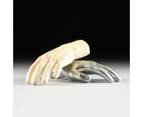 attributed to CLIVE BARKER (British b. 1940) TWO SCULPTURES, "Chopin's Hand," 1999, comprising two sculptures cast after Chop
