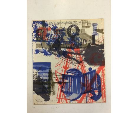 ROBERT RAUSCHENBERG (American 1925-2008) A PRINT, "Tropic Magazine, Miami Herald Cover," December 30, 1979, lithograph on new