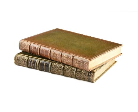 LEWIS CARROLL (English 1832-1898) A GROUP OF TWO BOOKS, "Alice in Wonderland," AND, "Through the Looking Glass," LONDON, 1866