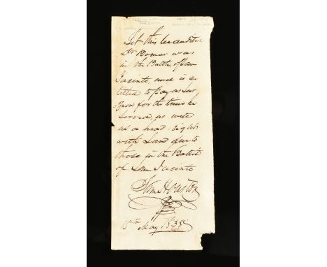 SAM HOUSTON (1793-1863) AN AUTOGRAPH LETTER SIGNED REPUBLIC OF TEXAS MANUSCRIPT, ISSUING A SECOND CLASS HEAD RIGHT TO HEIRS O