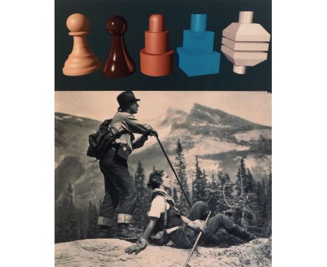 MANUAL [SUZANNE BLOOM AND ED HILL] (American/Texas b. 1943 and 1935) A PHOTOGRAPH, "Hiking," CIRCA 1990s, ektacolor print, no