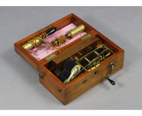 A vintage “Magneto Electric Machine” (for nervous diseases) bears manufacturers label “Maw, Son &amp; Thompson”, &amp; in a f