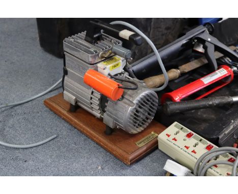 A Durr Technik compressor; together with various power tools &amp; hand tools.