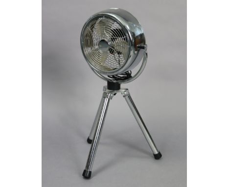 An electric fan on tripod base; together with four modern walking canes; &amp; a modern oil painting on canvas, 23¾” x 47¼”.