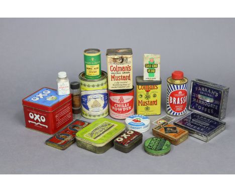 Eighteen various vintage tins &amp; bottles.