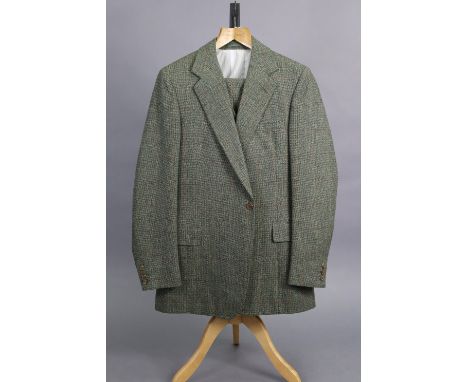 A grey-green &amp; brown tweed jacket with matching waistcoat and trousers, tailored by H. Huntsman &amp; Sons Ltd. of Savill