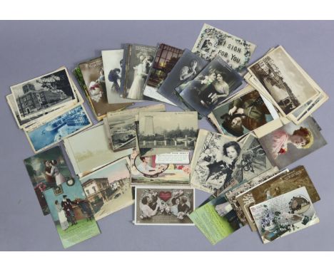 Approximately eighty loose postcards, circa early 20th century – British &amp; foreign views, etc.