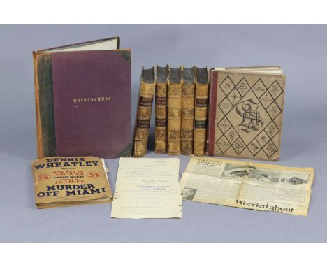 A late 19th century leather-bound volume “A Short History of The English People” by J. R. Green (volume I, 1892); four leathe