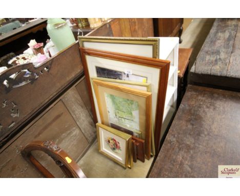A quantity of various pictures and prints to include W. Ullrich 1976 "On Bridal Satin", Coniston Water; Judy Mattin, print; t