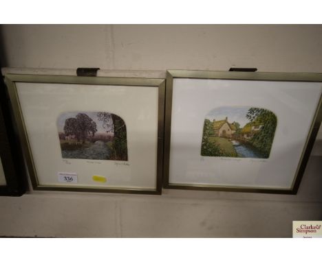 Two Steven Whittle pencil signed limited edition coloured prints, 73/275 and 219/275
