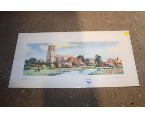 Henry Denham, original Railway Carriage print "Blythburgh"