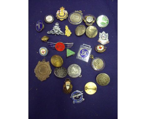 Collection of assorted enamel and other badges including Sinnington Hunt, British Legion etc 