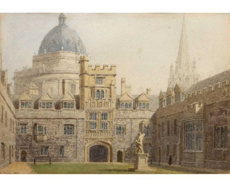 George Pyne (1800-1884)Brasenose College Quad, signed and dated 1871, watercolour, 15 x 21cm With The Ruskin Gallery LtdScatt