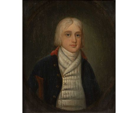 English school (early 19th century)Half length portrait of a naval officer with blond hair and in uniform, indistinctly signe