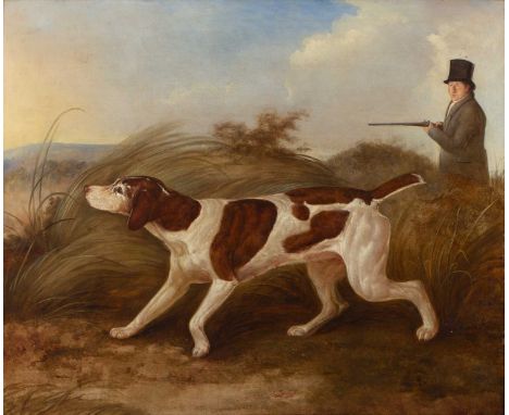 Follower of George Stubbs (1724-1806)A huntsman with pointer, oil on canvas, 61 x 74cmHas been lined, cleaned and restored.  