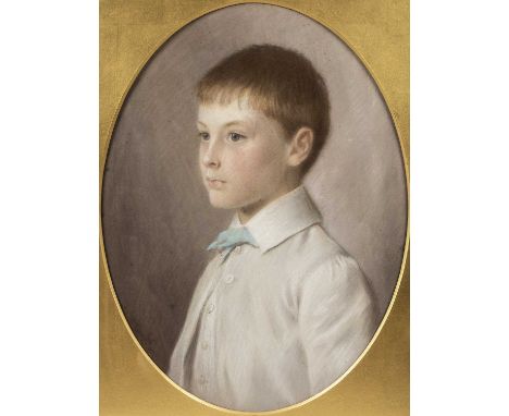 Edward Taylor (1828-1906)Portrait of Ashley Ponsonby, pastel, 44 x 32cm, oval; another similar portrait, pastel, signed, in r