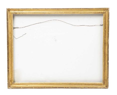 A 19th century gilt frame with bobbin moulded sight, rebate 45 x 59cm