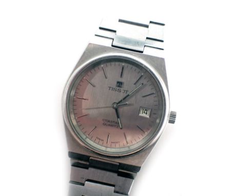 A Tissot Seastar gentleman's wristwatch, with silvered coloured dial and date aperture, on stainless steel watch strap, the d