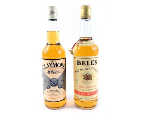 Two bottles of Whisky, comprising a Bell's Old Scotch Whisky Extra Special, 75cl bottle, and a Claymore Blended Scotch Whisky