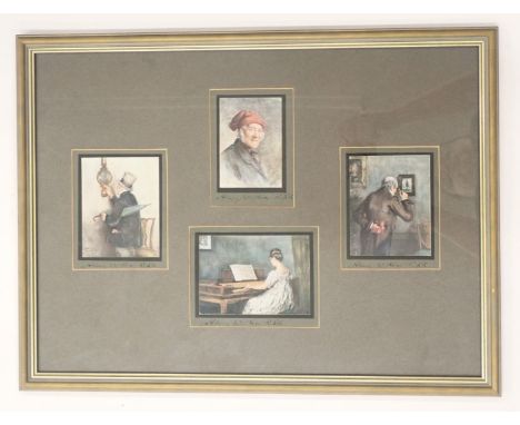 After Henry Wright Kerr (1857-1936). A set of four framed and mounted coloured prints, 36.5cm x 50.5cm.