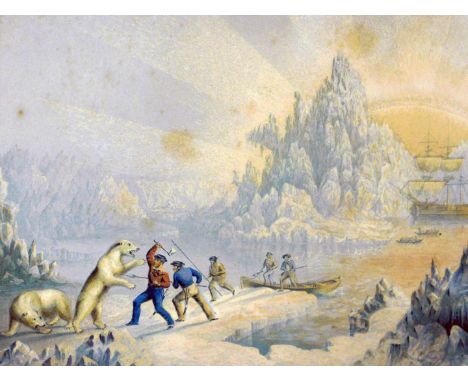 After Baxter. In Search of Sir John Franklin, coloured print, 15cm x 20cm. 