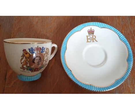 1950's Clarice Cliff Elizabeth II Monarchy Coronation Tea Set