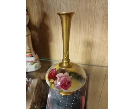 Royal Worcester Signed Vase - M Hunt
