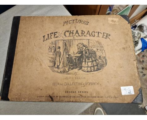 1850's-60's Book Collection of Punch Pictures and Prints by John Leech