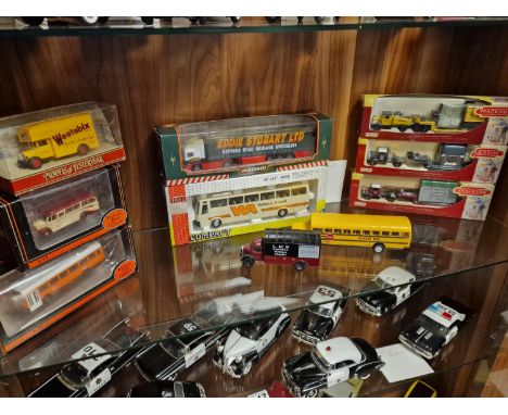 Collection of Boxed Die-Cast Buses and Trucks Toys inc Trackside and Corgi